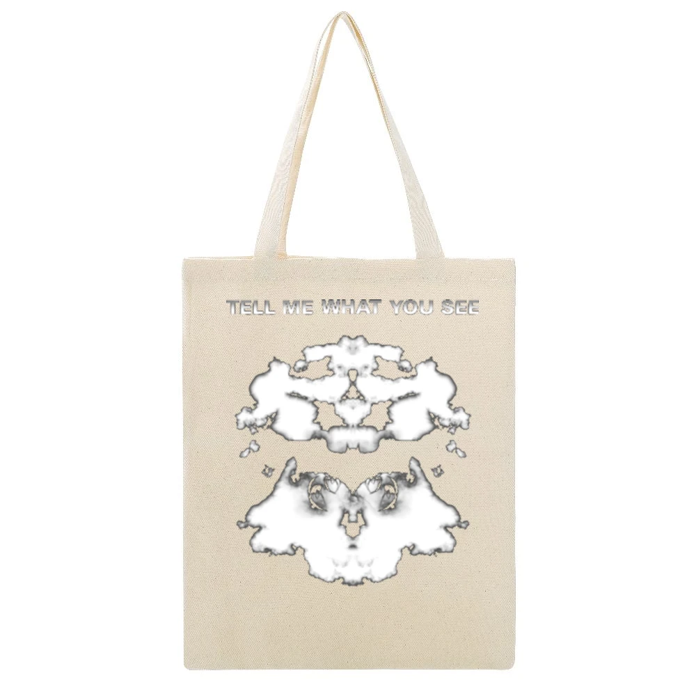 Rorschach ink tell me what you see Beige Canvas Tote Shopping Bag