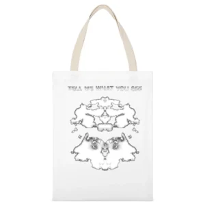 Rorschach ink tell me what you see White Canvas Tote Shopping Bag