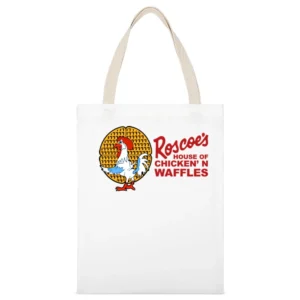 Roscoes House Of Chicken And Waffles White Canvas Tote Shopping Bag