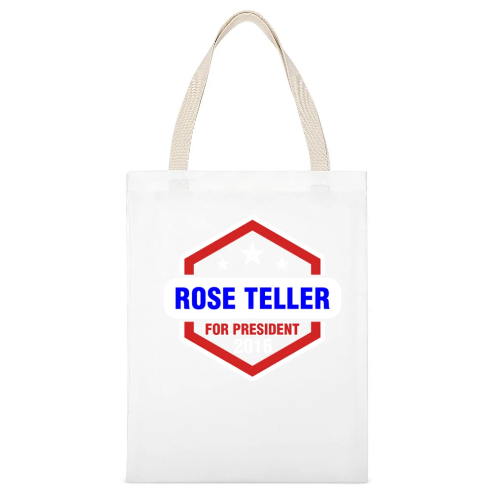 Rose Teller For President 2016 Luther TV Show White Canvas Tote Shopping Bag