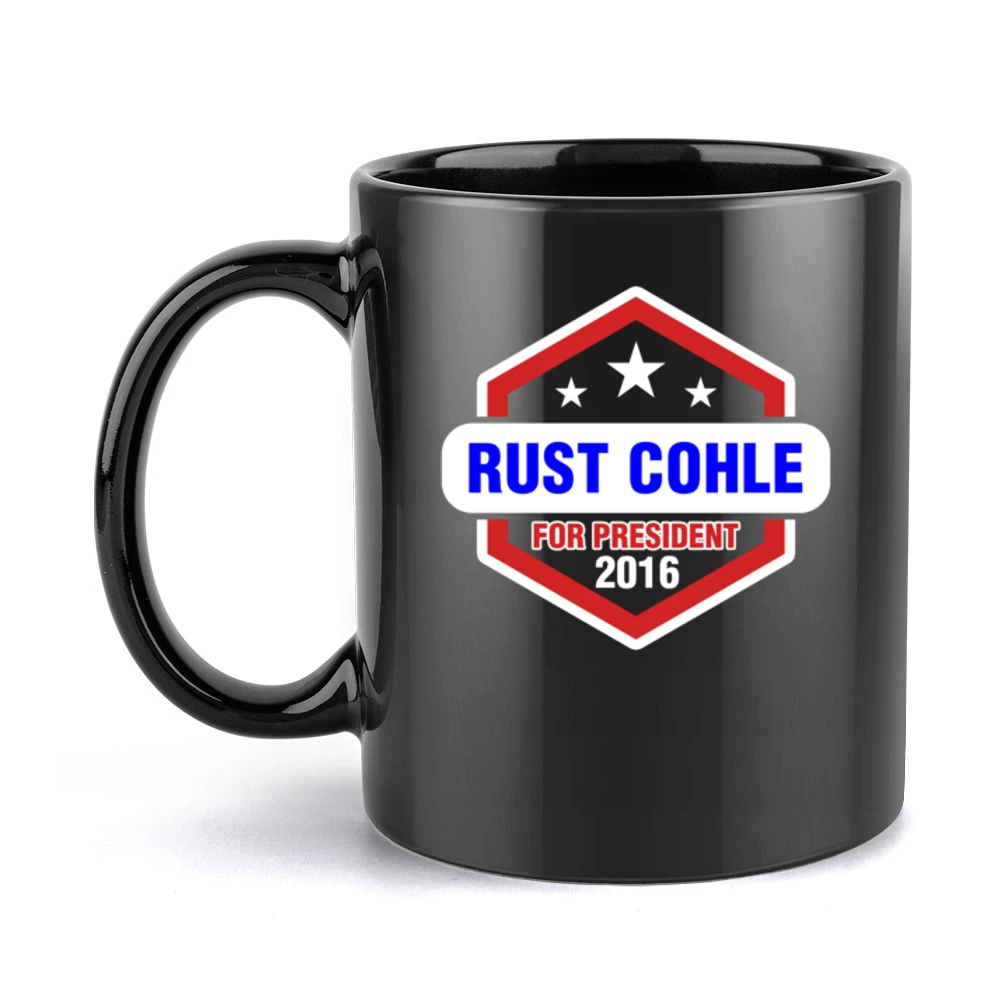 Rust Cohle For President 2016 True Detective TV Show Black Mug