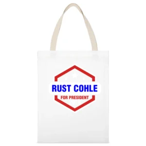 Rust Cohle For President 2016 True Detective TV Show White Canvas Tote Shopping Bag