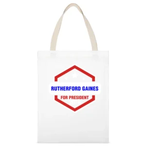 Rutherford Gaines For President 2016 Rectify TV Show White Canvas Tote Shopping Bag