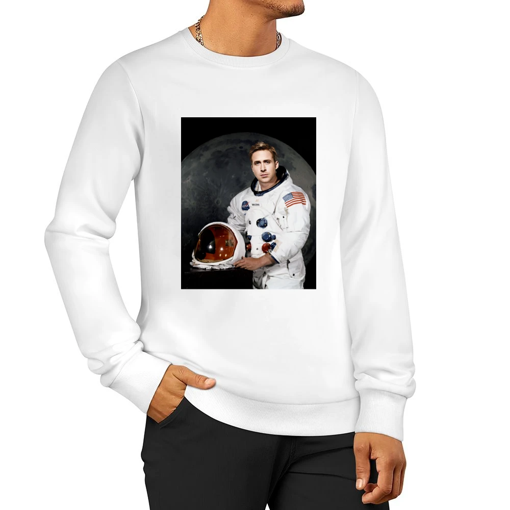 Ryan Gosling Neil Armstrong First Man On The Moon New Movie Ladies T S Men Pullover Sweatshirt