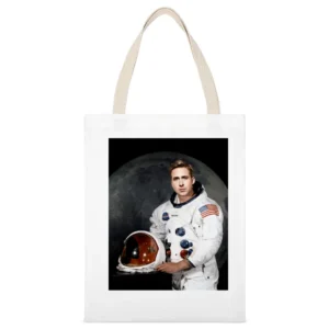 Ryan Gosling Neil Armstrong First Man On The Moon New Movie Ladies T S White Canvas Tote Shopping Bag