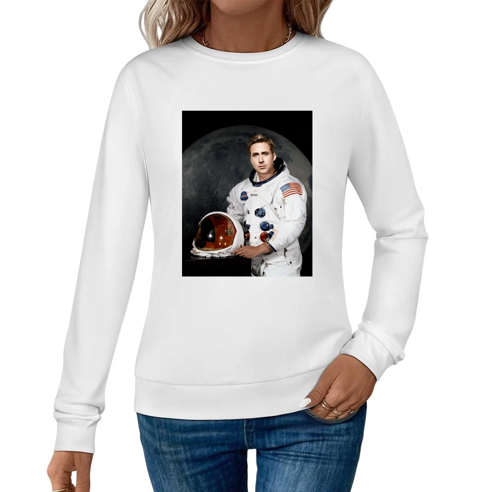 Ryan Gosling Neil Armstrong First Man On The Moon New Movie Ladies T S Women Pullover Sweatshirt