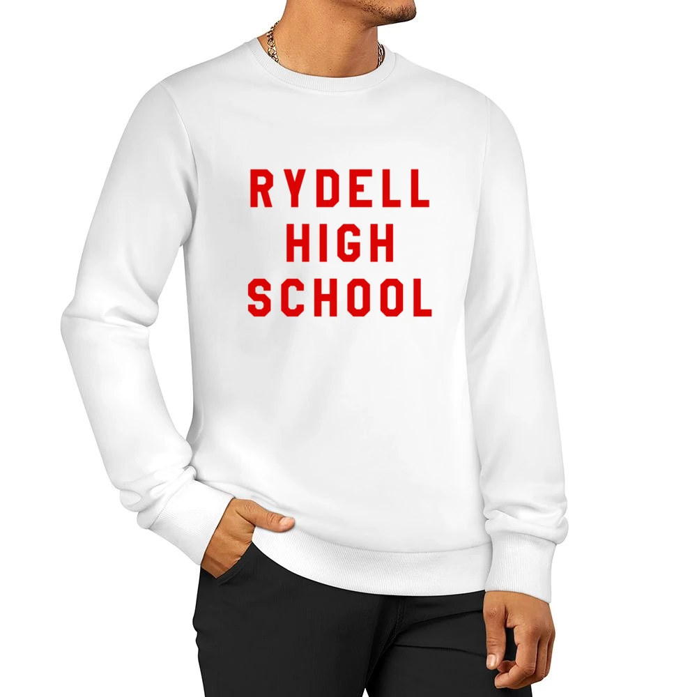 Rydell High School Fun Popular Grease Movie Graphic 80s Style Men Pullover Sweatshirt