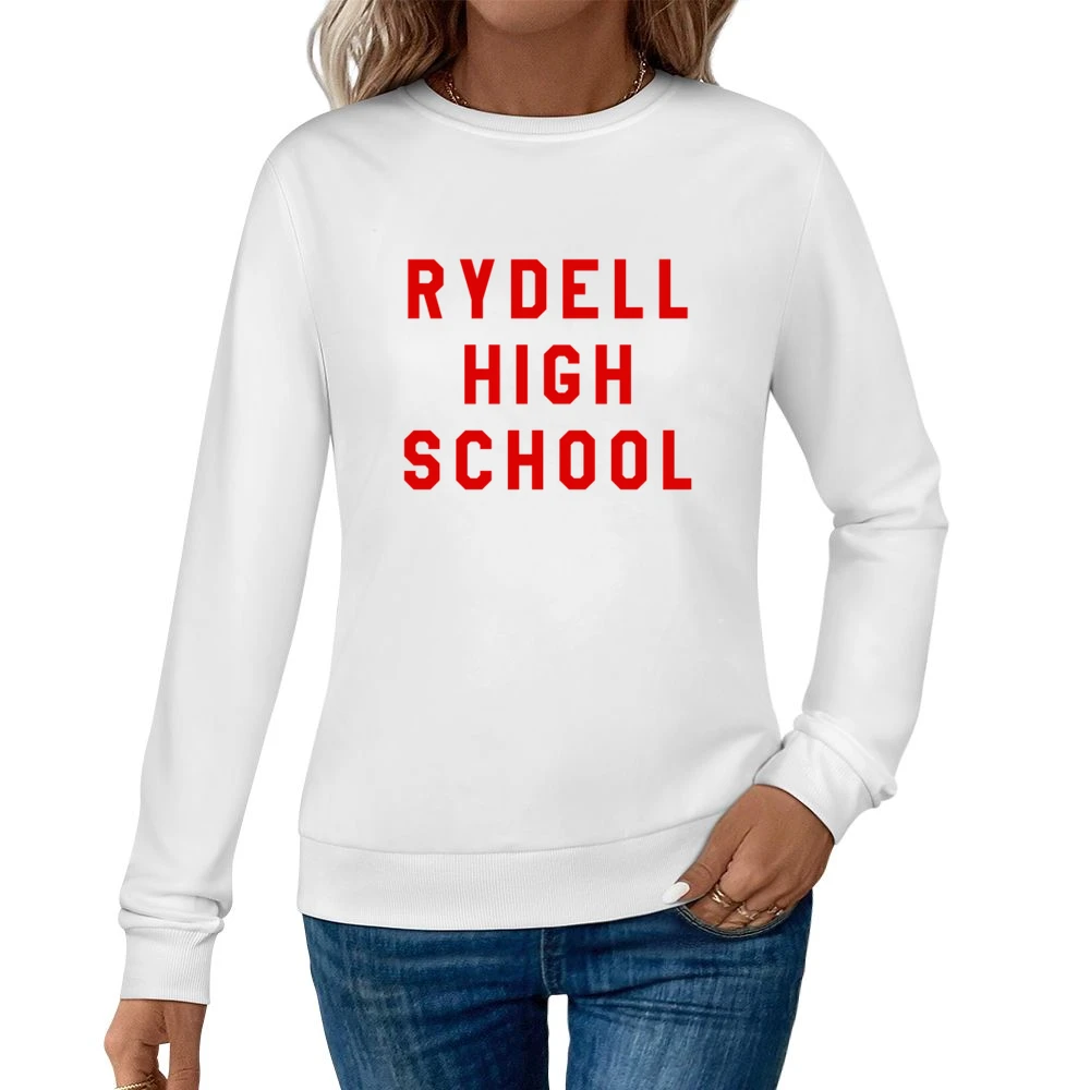 Rydell High School Fun Popular Grease Movie Graphic 80s Style Women Pullover Sweatshirt