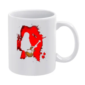 Ryusuke Minami Ray playing Lucile guitar red splashing silhouette beck White Mug