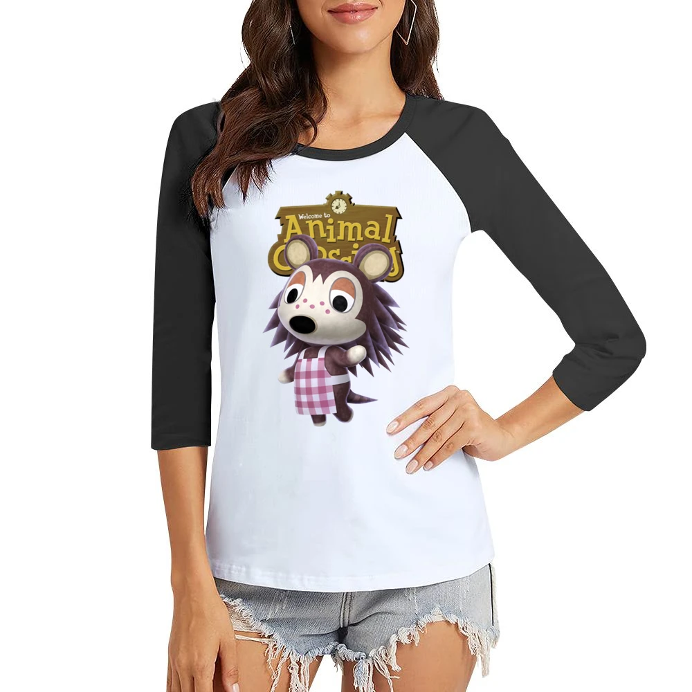 Sable Able From Animal Crossing Nintendo Video Game Fan Women Ladies 3-4 Sleeve T-Shirt