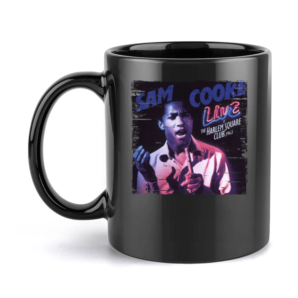Sam Cooke Live At The Harlem Square Club 1963 Album Cover Distressed I Black Mug