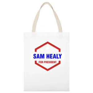 Sam Healy For President 2016 Orange is the New Black TV Show White Canvas Tote Shopping Bag