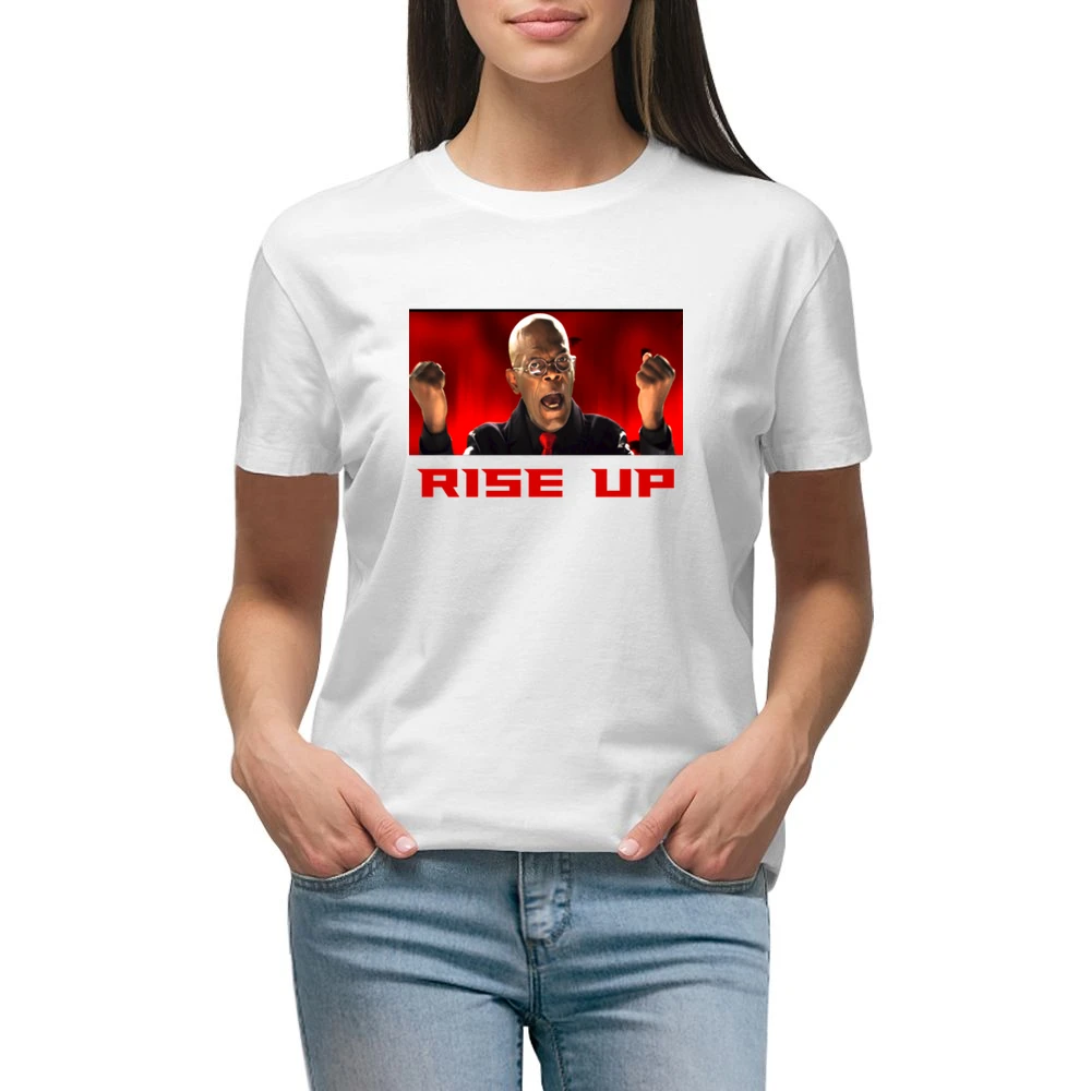 Samuel L Jackson Rise Up Falcons Premium Women Ladies T-shirt