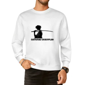 Samurai champloo mugen black Silhouette shadow anime manga European Size Pullover Sweater