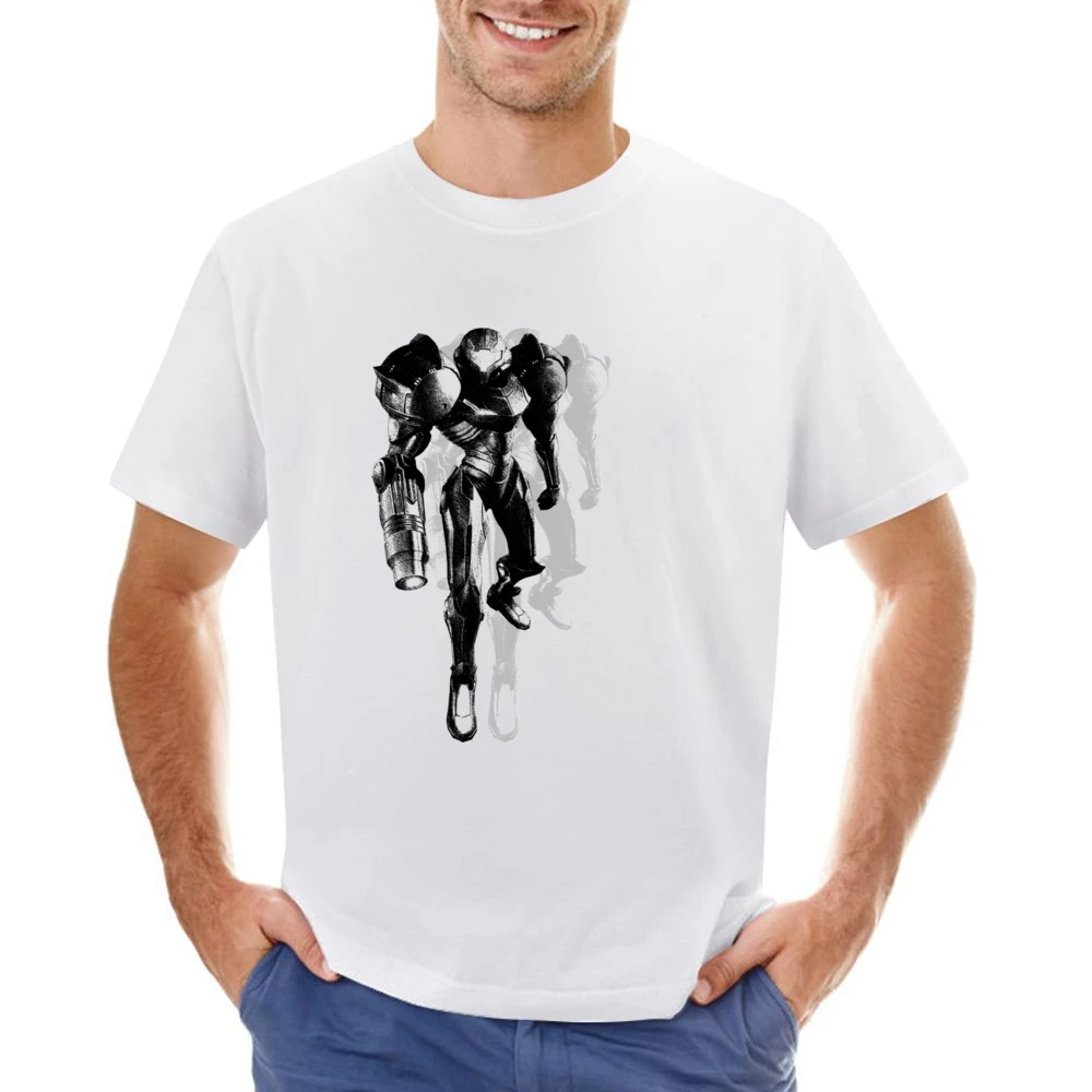 Samus Aran Metroid Armor Video Game Asian Size Men T-Shirt
