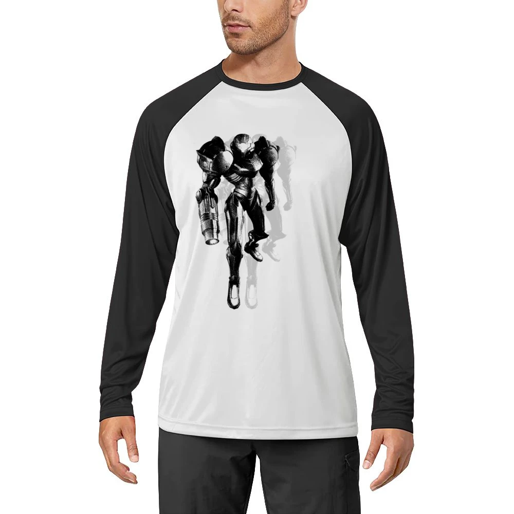Samus Aran Metroid Armor Video Game Men Long Sleeve T-Shirt