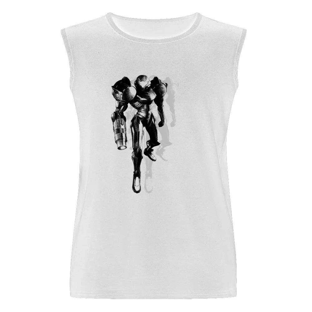 Samus Aran Metroid Armor Video Game Men Sleeveless T-Shirt