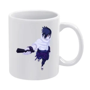 Sasuke from Uchiha clan sharingan eyes naruto anime manga White Mug