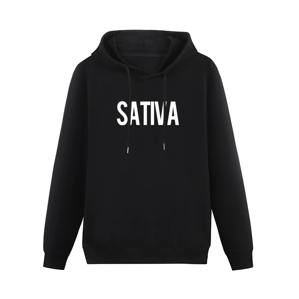 Sativa Weed Cool Graphic Tee Shirt Men Hoodie Without Pocket