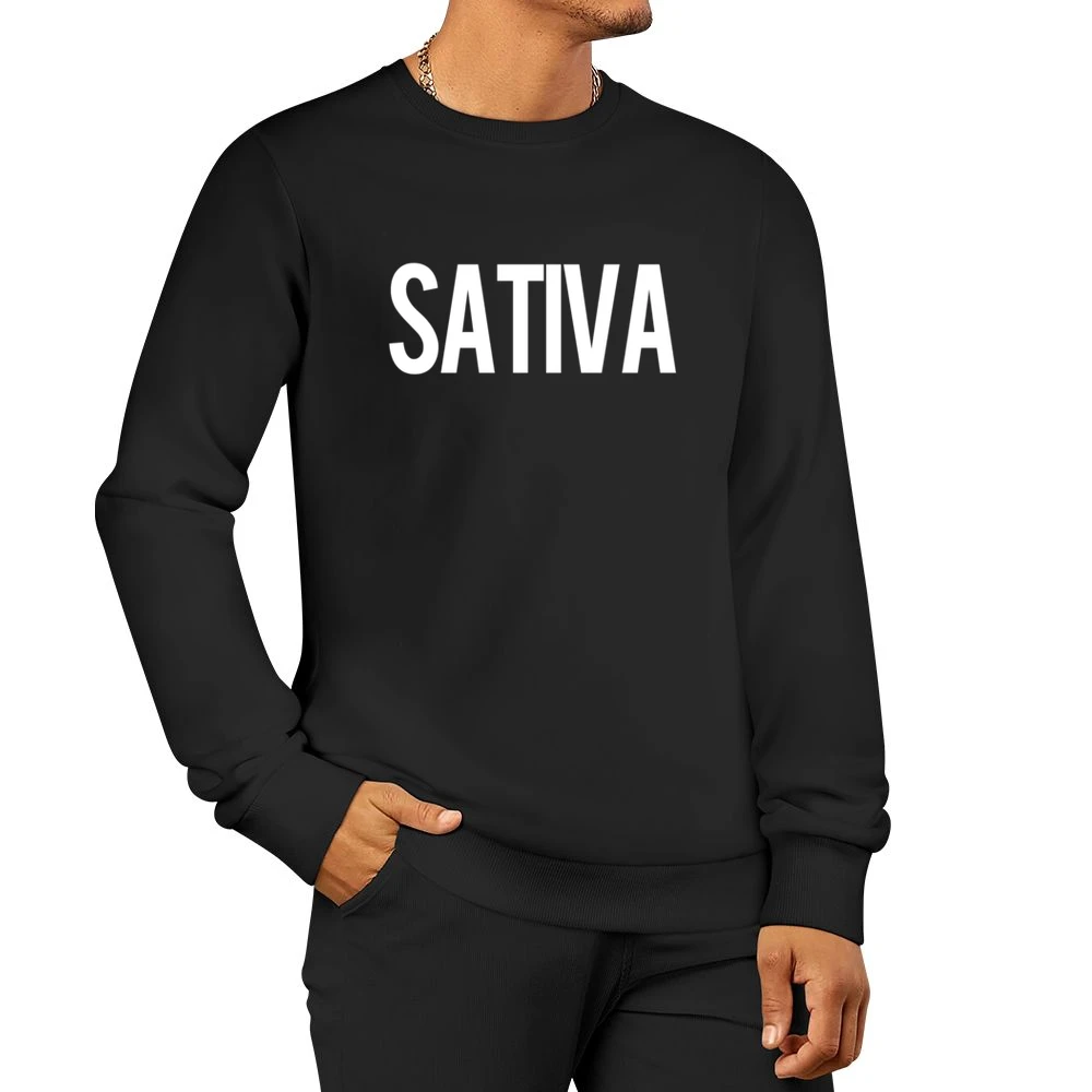 Sativa Weed Cool Graphic Tee Shirt Men Pullover Sweatshirt