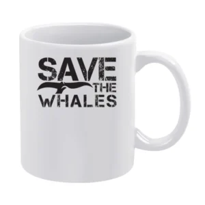 Save The Whales Fun Graphic White Mug