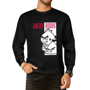 Scarface angry bird parody funny European Size Pullover Sweater