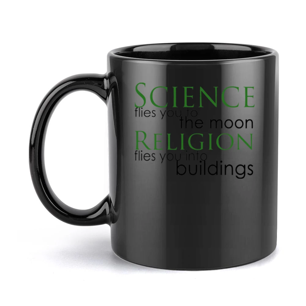 Science and Religion Definition Black Mug