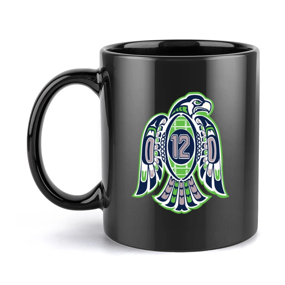 Seahawks 12th Man Tee Black Mug
