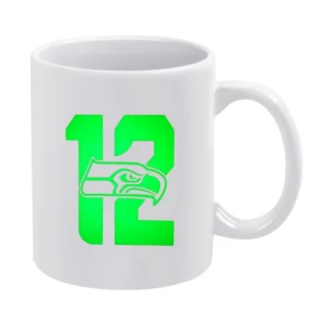 Seahawks 12th Man Tshirt White Mug