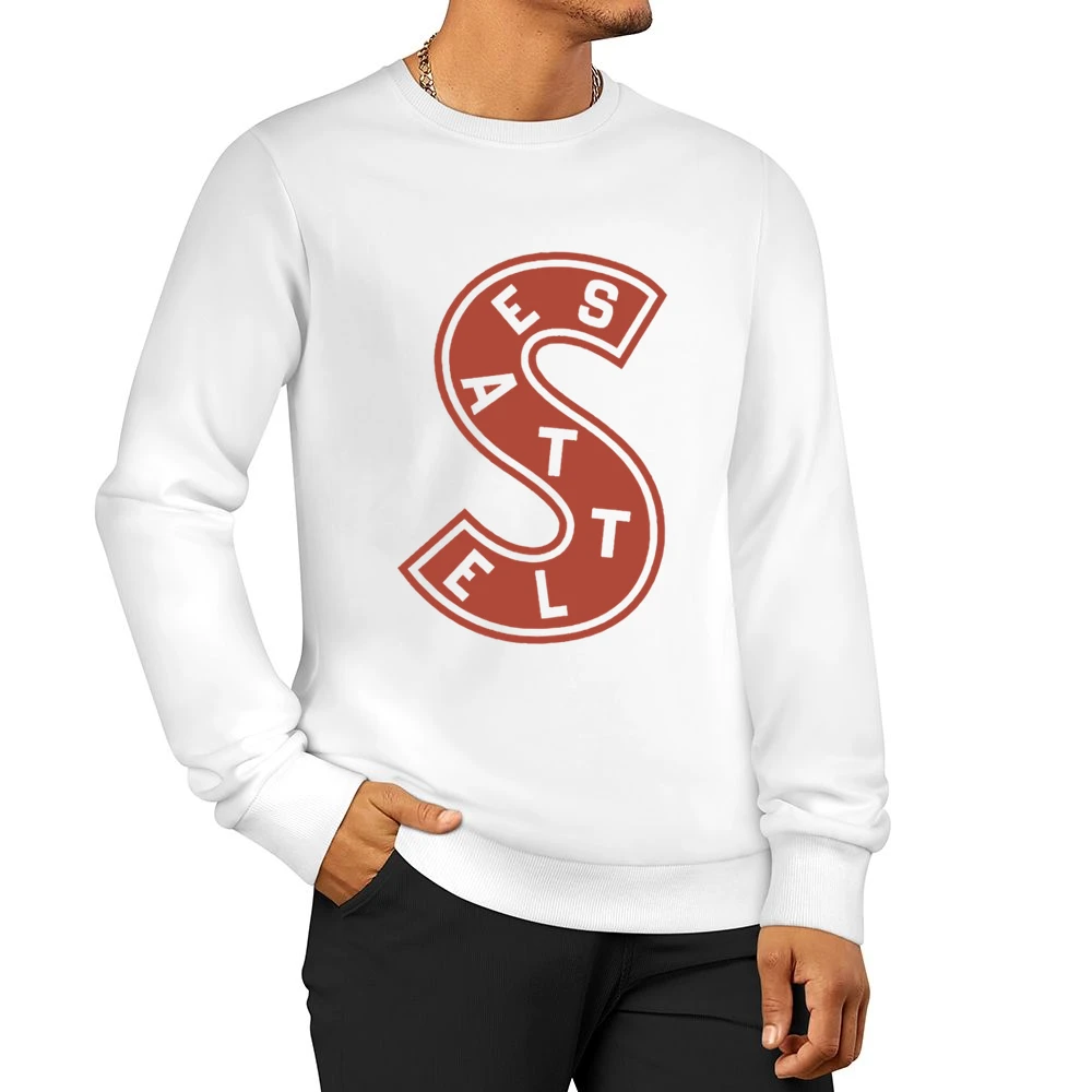 Seattle Hockey Team Retro Metropolitans Sports Red Logo Fan Men Pullover Sweatshirt