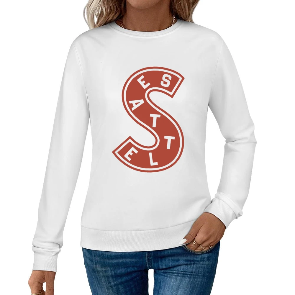 Seattle Hockey Team Retro Metropolitans Sports Red Logo Fan Women Pullover Sweatshirt