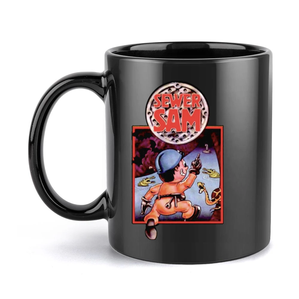 Sewer Sam Video Game Retro 80s Black Mug