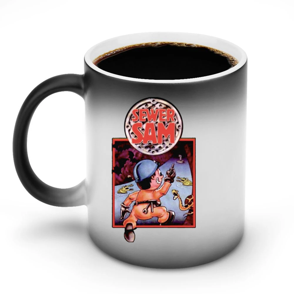 Sewer Sam Video Game Retro 80s Discoloration Mug