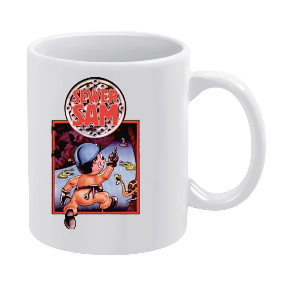 Sewer Sam Video Game Retro 80s White Mug