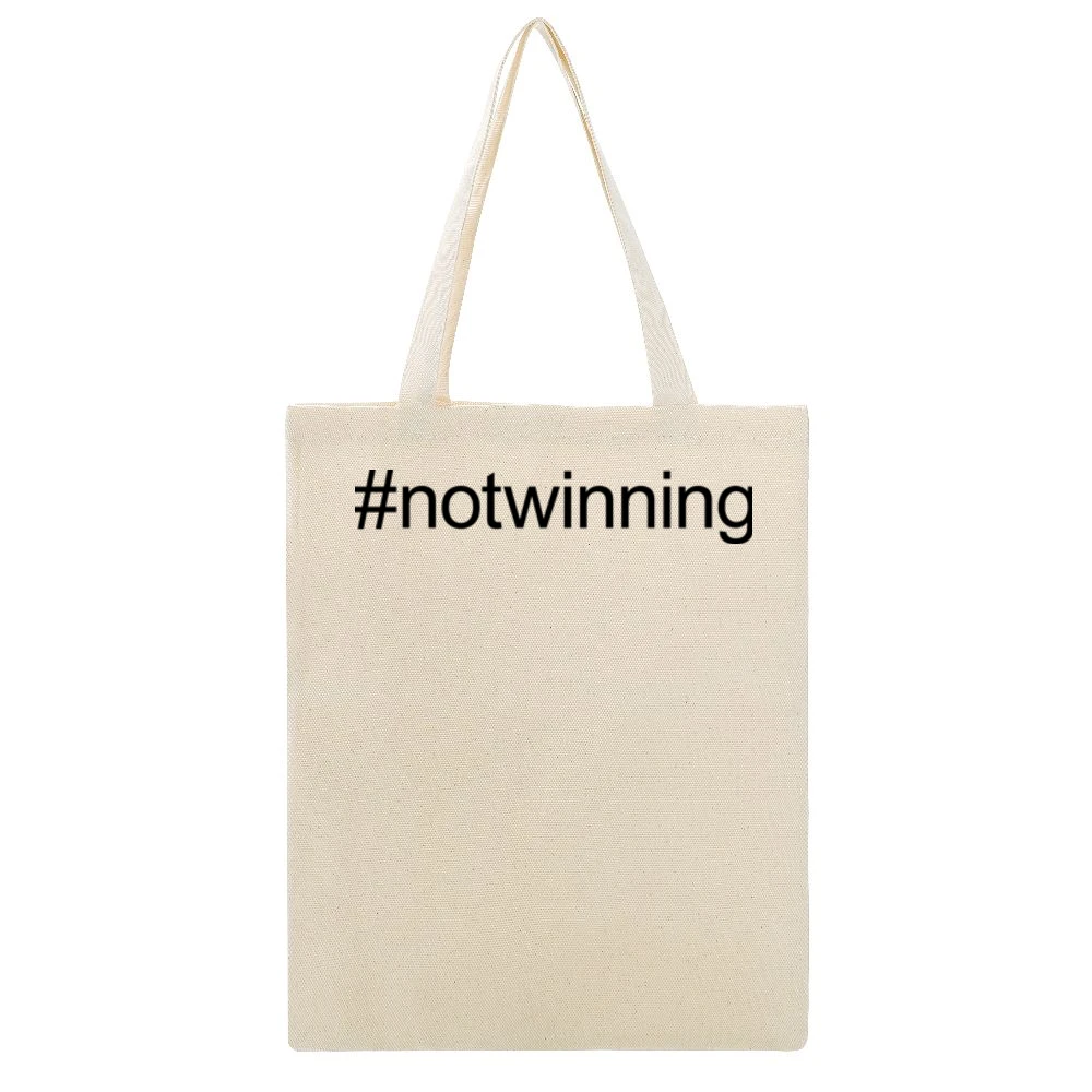 Sheen Winning Parody Charlie Beige Canvas Tote Shopping Bag