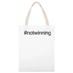 Sheen Winning Parody Charlie White Canvas Tote Shopping Bag