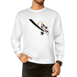Shikai Zangetsu tensho ichigo kurosaki black sword shinigami bleach an European Size Pullover Sweater
