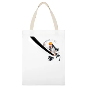 Shikai Zangetsu tensho ichigo kurosaki black sword shinigami bleach an White Canvas Tote Shopping Bag