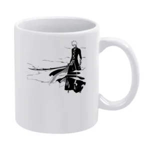 Shinigami Kurosaki Ichigo Black Bankai Bleach anime Tite Kubo manga T White Mug