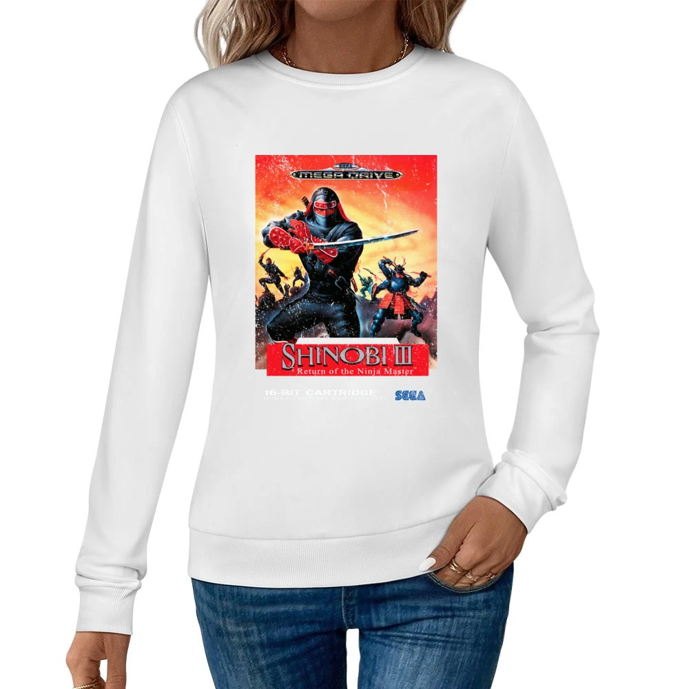 Shinobi 3 Return Ninja Master Sega Genesis Old School Retro Video Game Women Pullover Sweatshirt