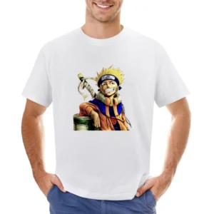 Shinobi of the leaf Uzumaki Naruto from konoha Asian Size Men T-Shirt