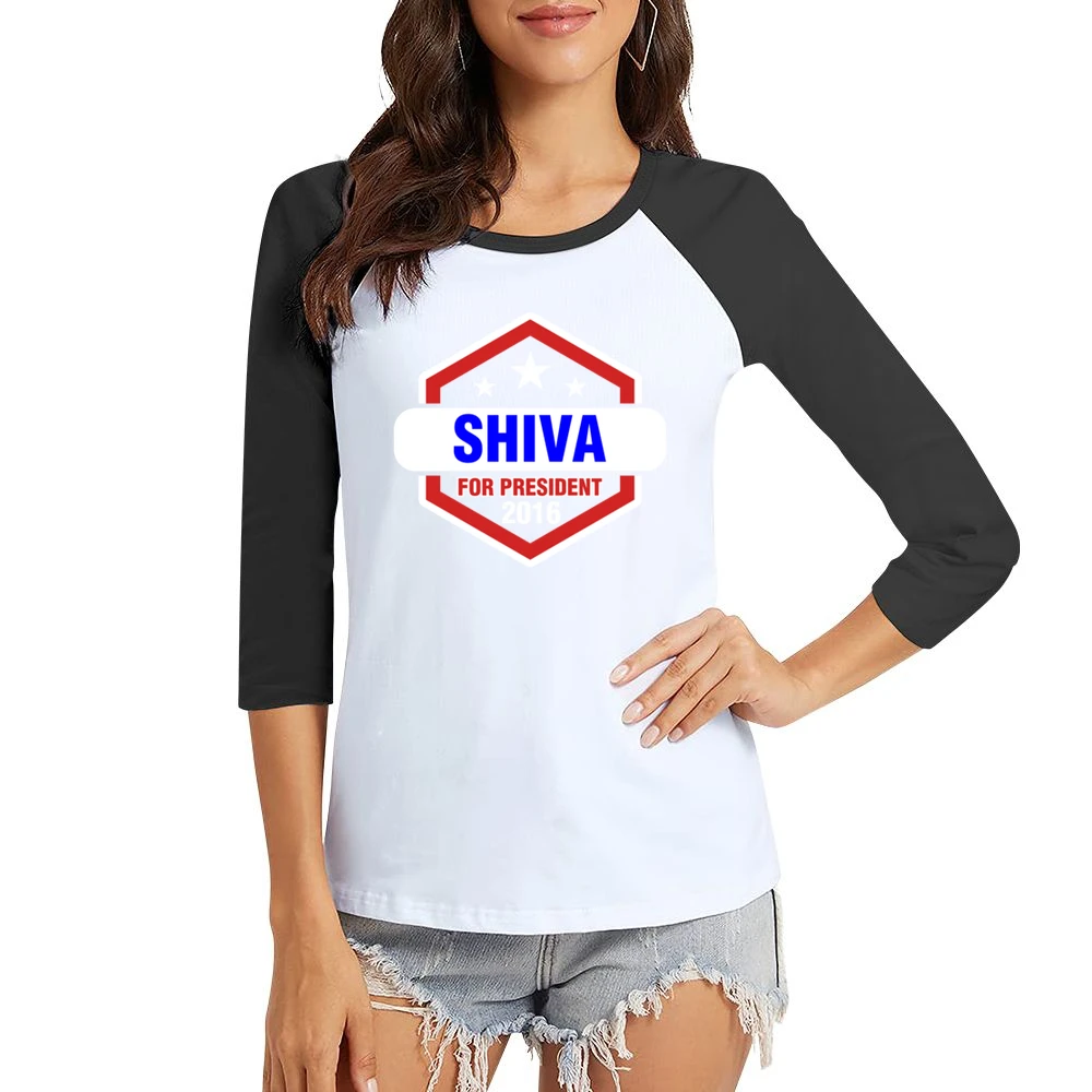 Shiva For President 2016 The League TV Show Women Ladies 3-4 Sleeve T-Shirt