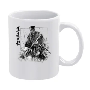 Shogun Assassin Lone wolf and cub itto ogami daigoro-Tomisaburo Wakaya White Mug