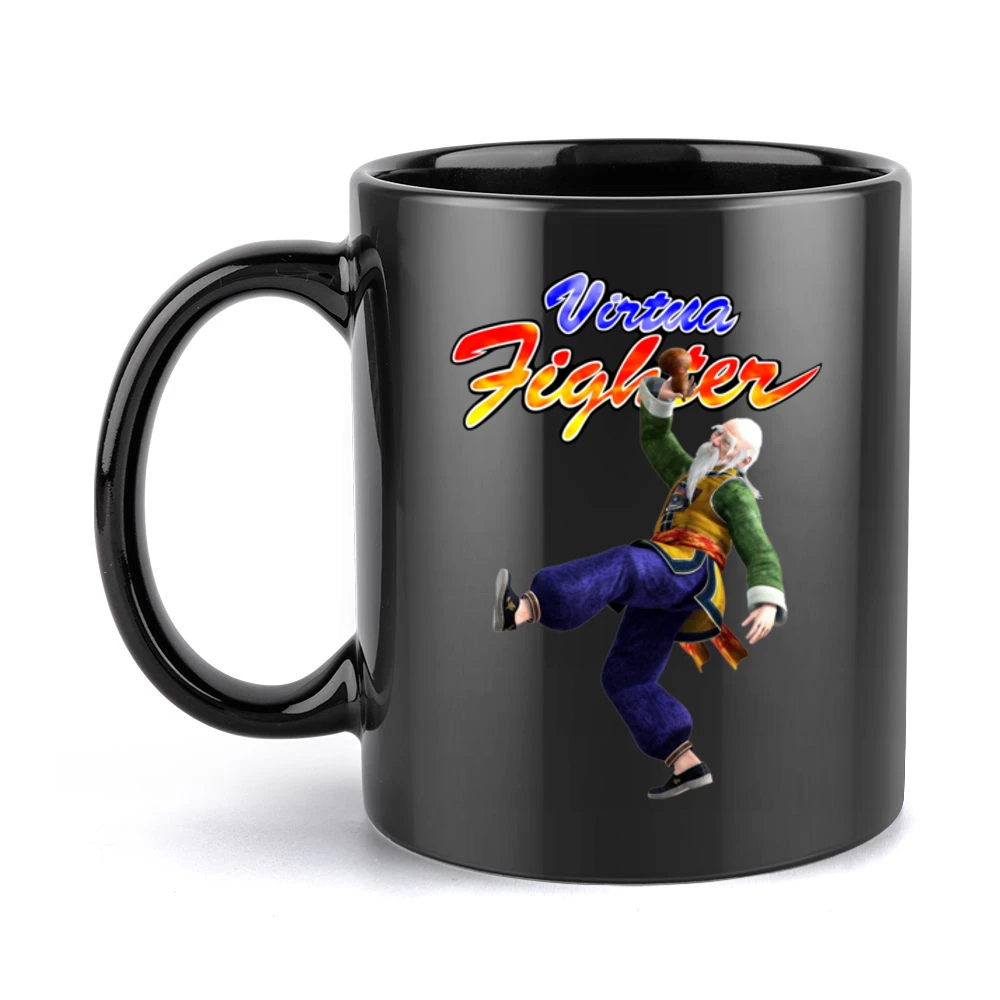 Shun Di Virtua Fighter Arcade Fighting Retro Video Game Character Fan Black Mug