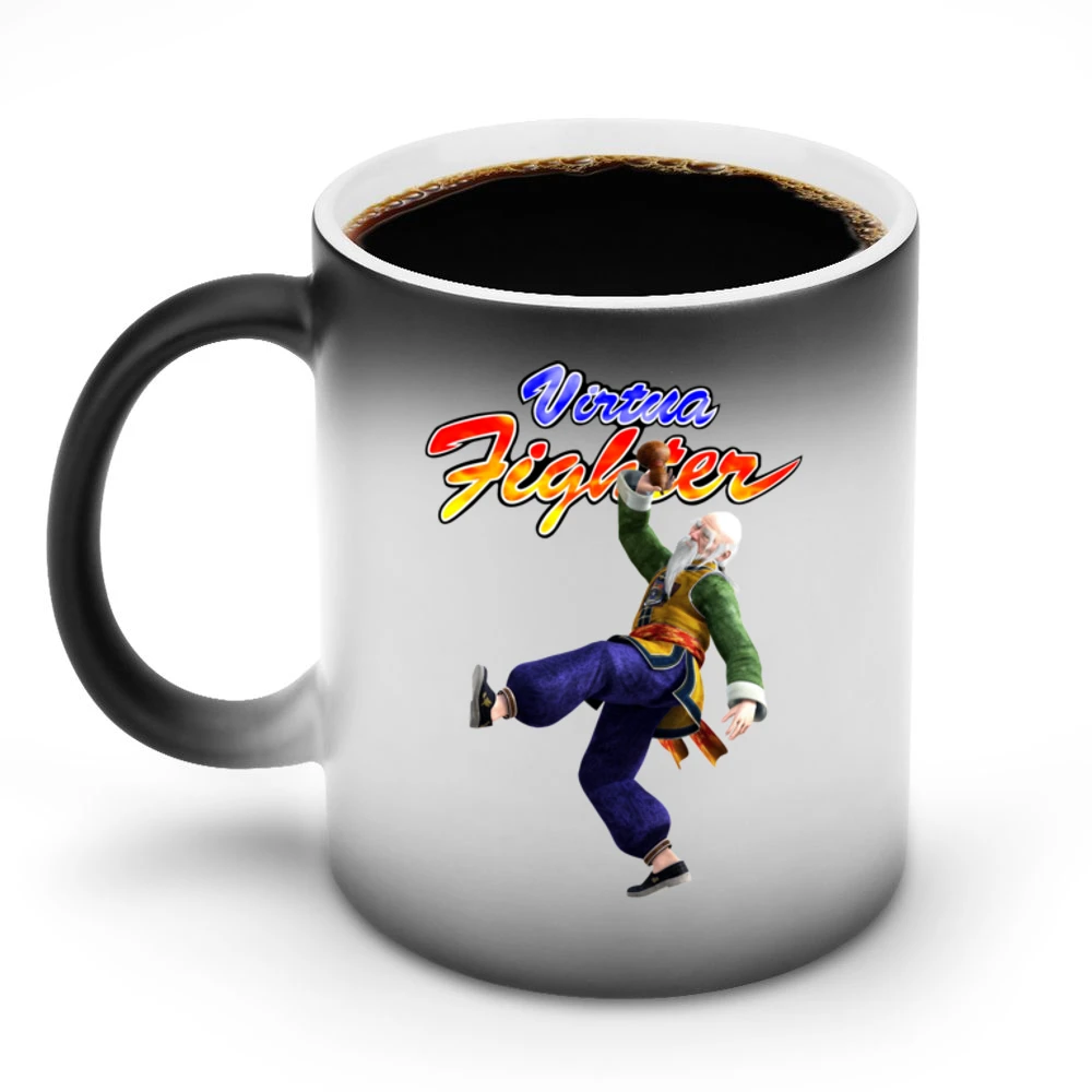 Shun Di Virtua Fighter Arcade Fighting Retro Video Game Character Fan Discoloration Mug