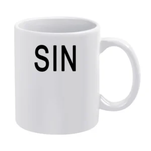 Sin Original Plain White Graphic Tee Shirt White Mug