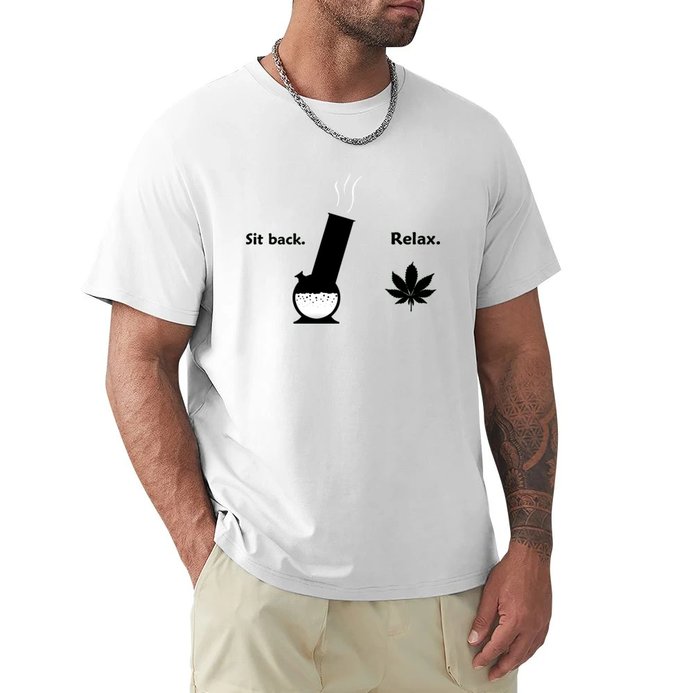 Sit Back Relax Weed Funny Premium Men T-shirt