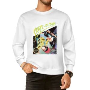 Skate Or Die Nes Nintendo Old School Retro Video Game Fan Distressed T European Size Pullover Sweater