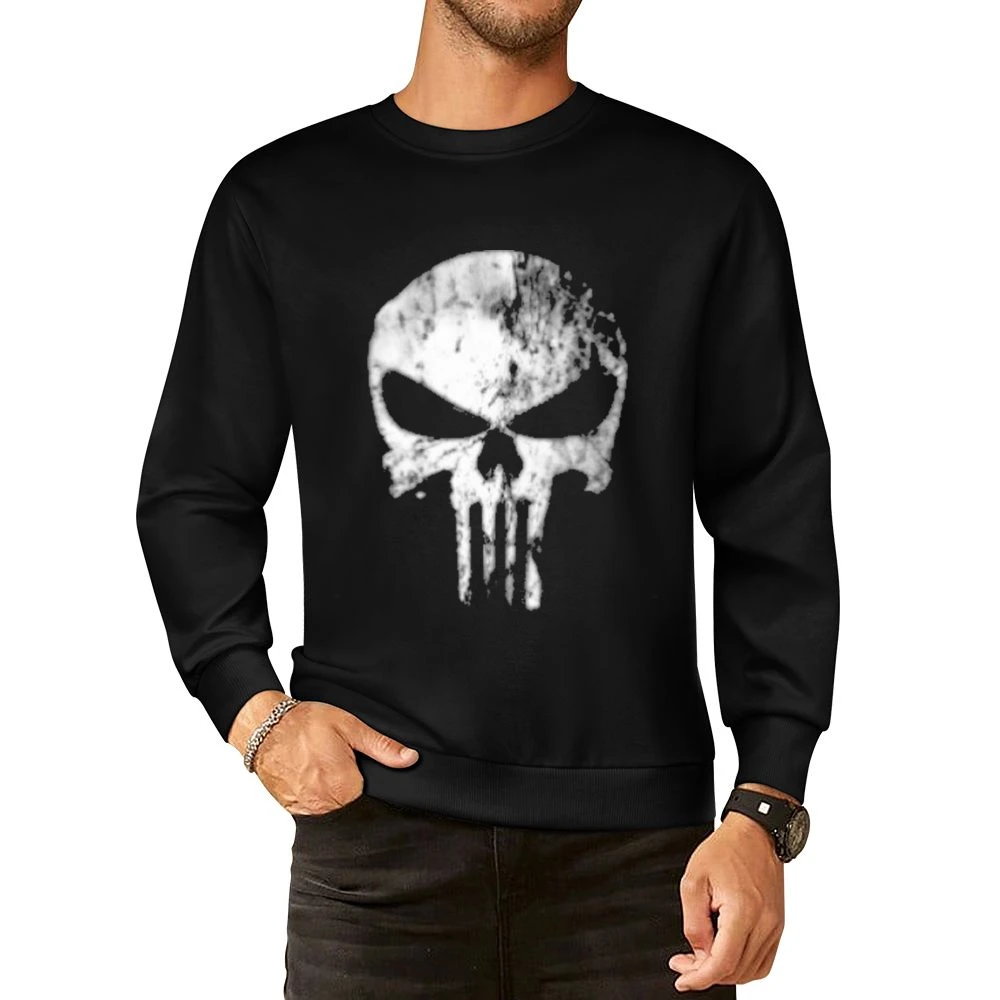 Skatter skull the punisher European Size Pullover Sweater