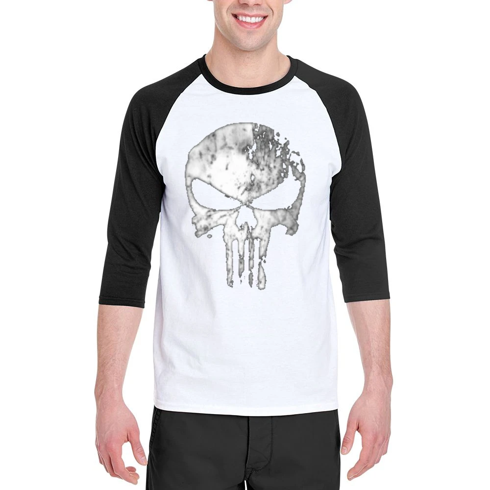 Skatter skull the punisher Men 3/4 Sleeve T-Shirt